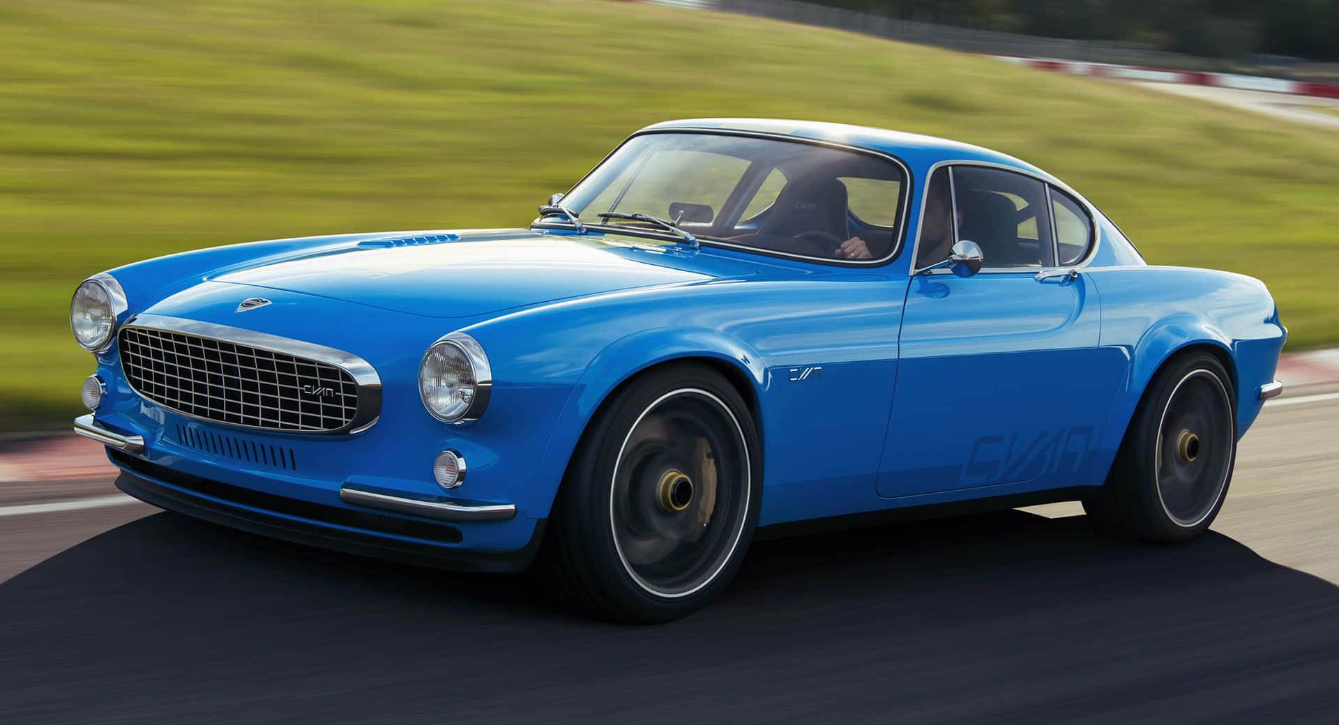 Volvo P1800, vintage, blue, Full HD Desktop Wallpaper