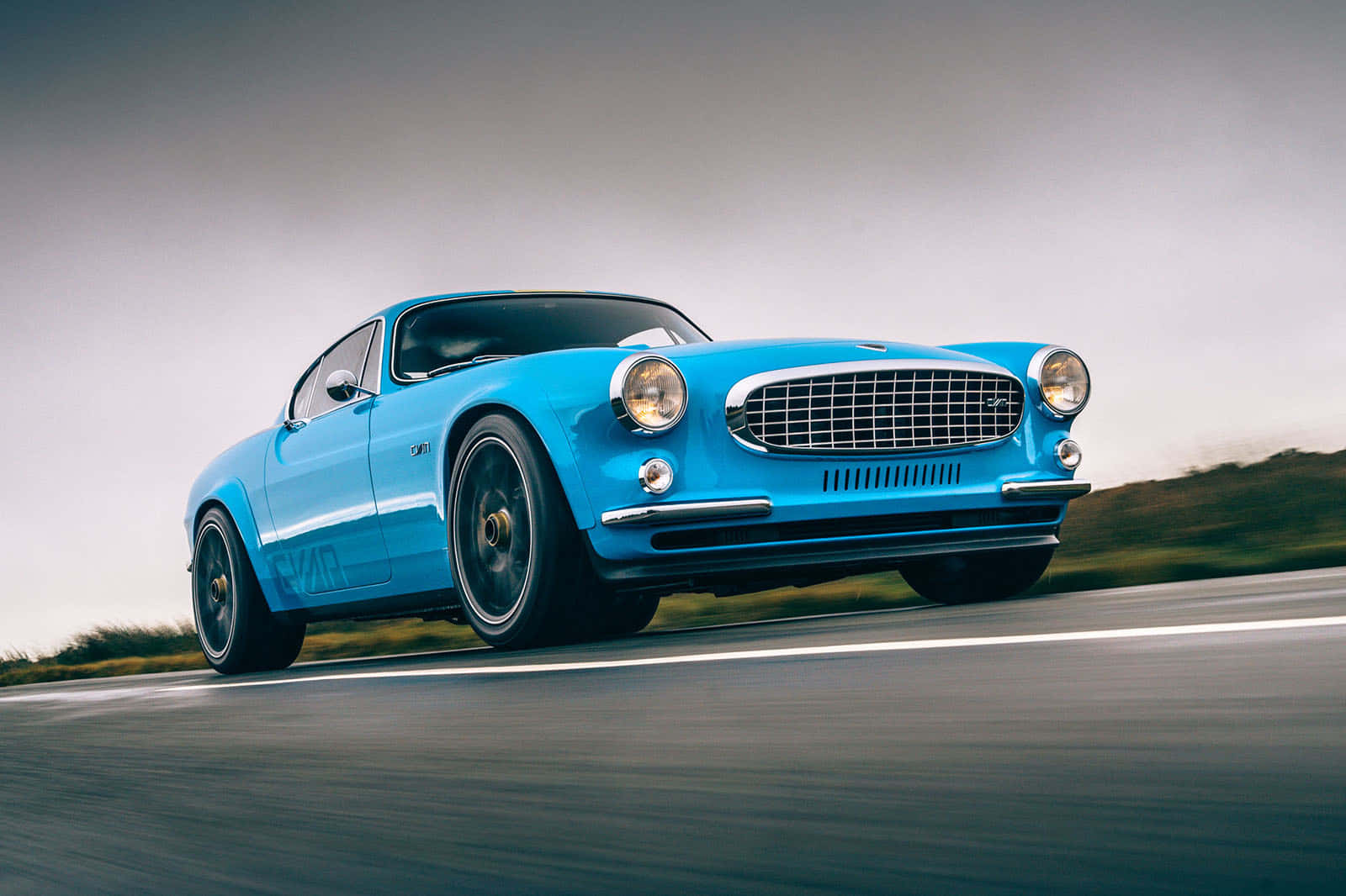 Volvo P1800, vintage, blue, HD Desktop Wallpaper