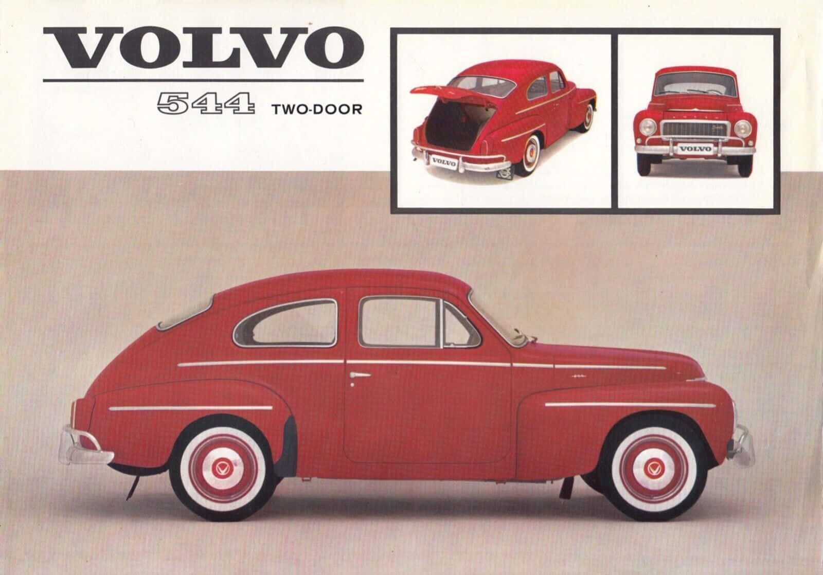 1966 Volvo PV544, vintage red Volvo 544, two-door car, HD Desktop Wallpaper
