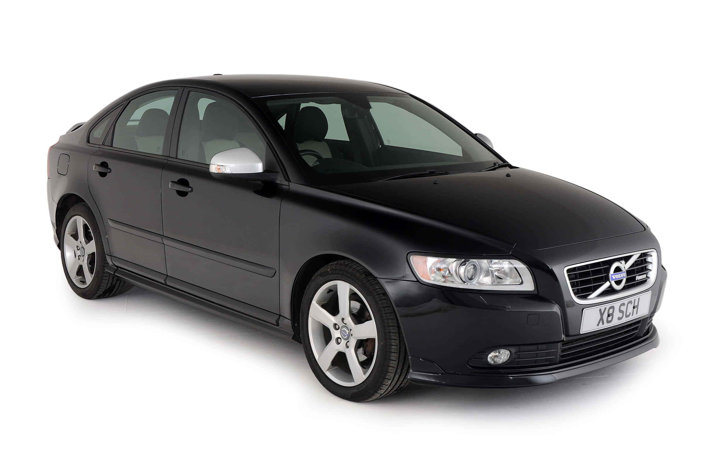 Volvo S40, sleek, black, Full HD Desktop Wallpaper