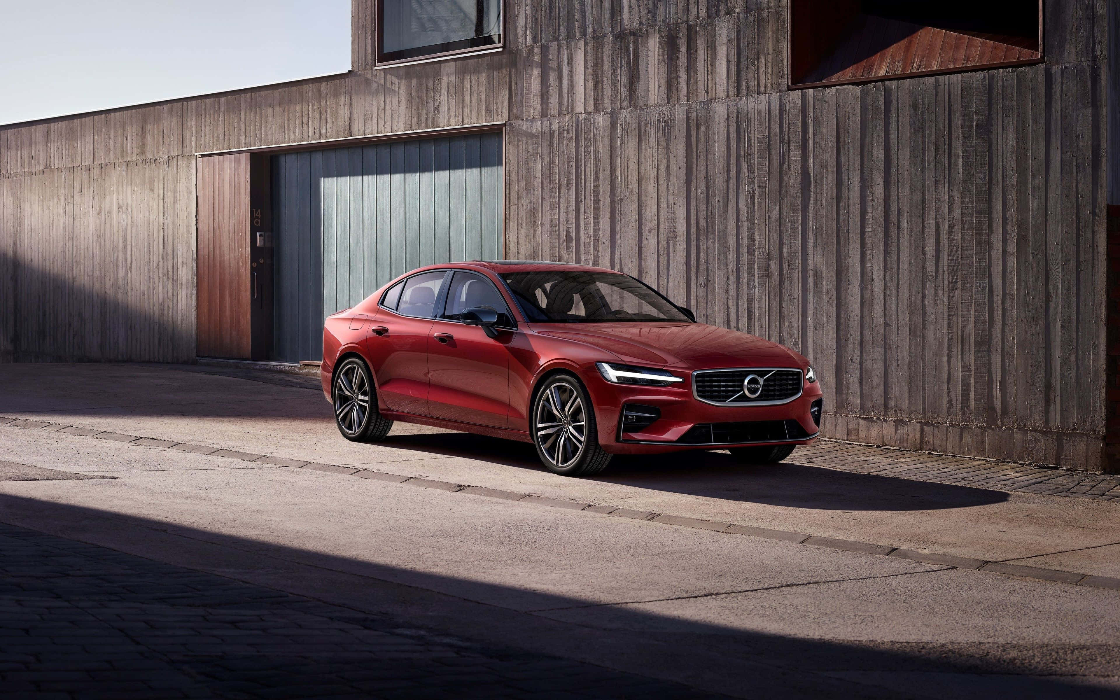 Volvo S60, red, sleek, 4K Desktop Wallpaper