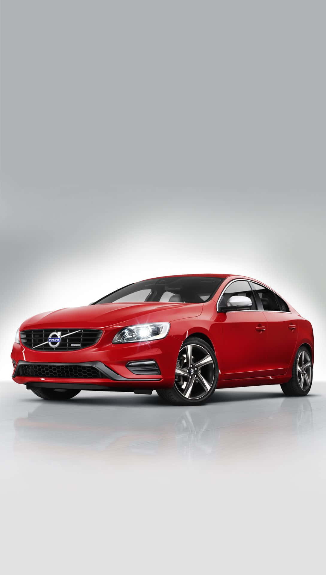 Volvo S60, red, studio lights, Full HD Phone Wallpaper