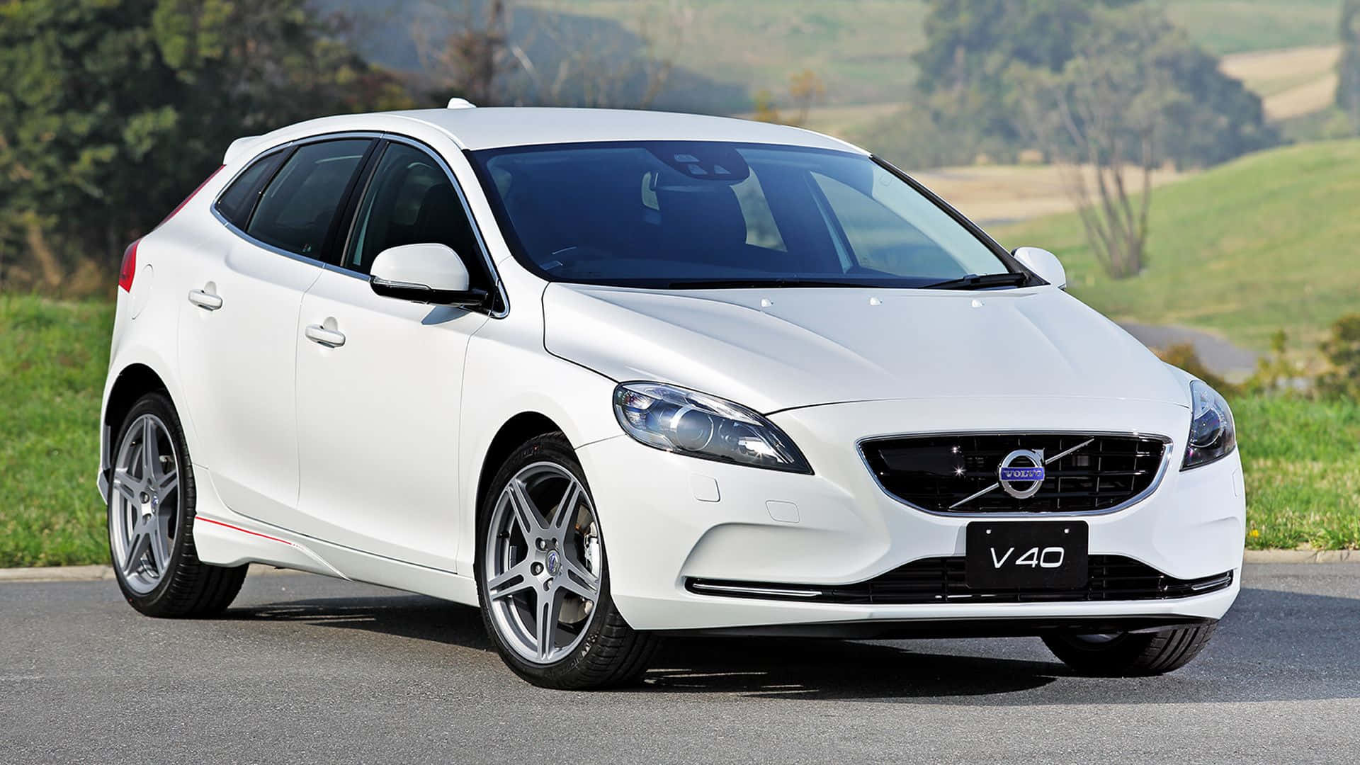 Volvo V40, station wagon, white, Full HD Desktop Wallpaper