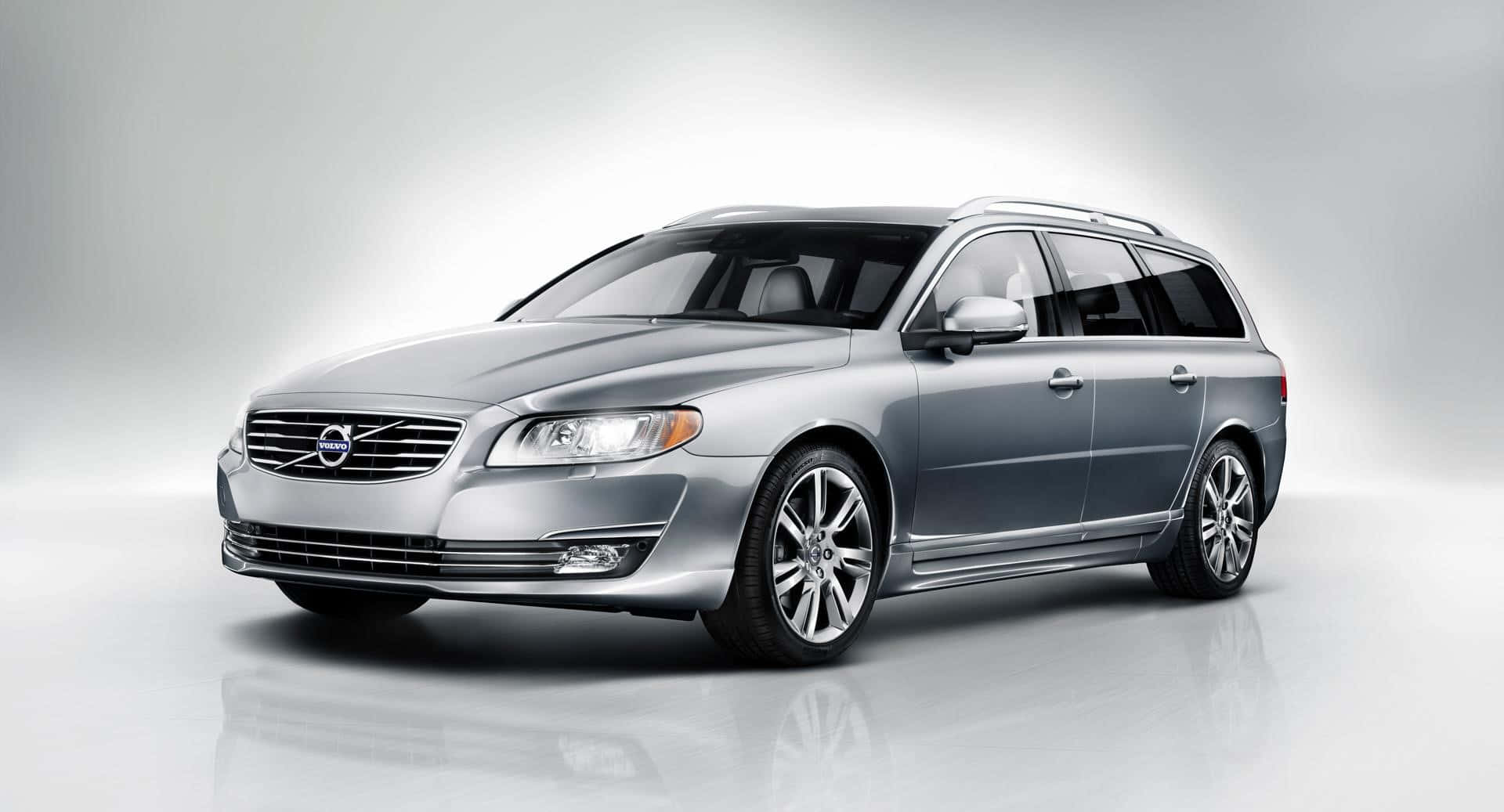 Volvo V70, silver, studio lights, Full HD Desktop Wallpaper