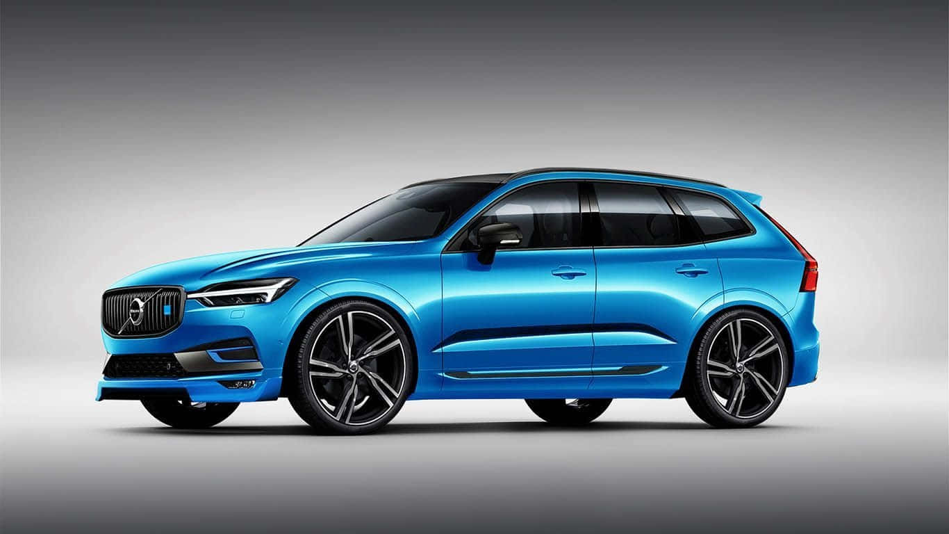 Volvo XC60, blue, studio, HD Desktop Wallpaper