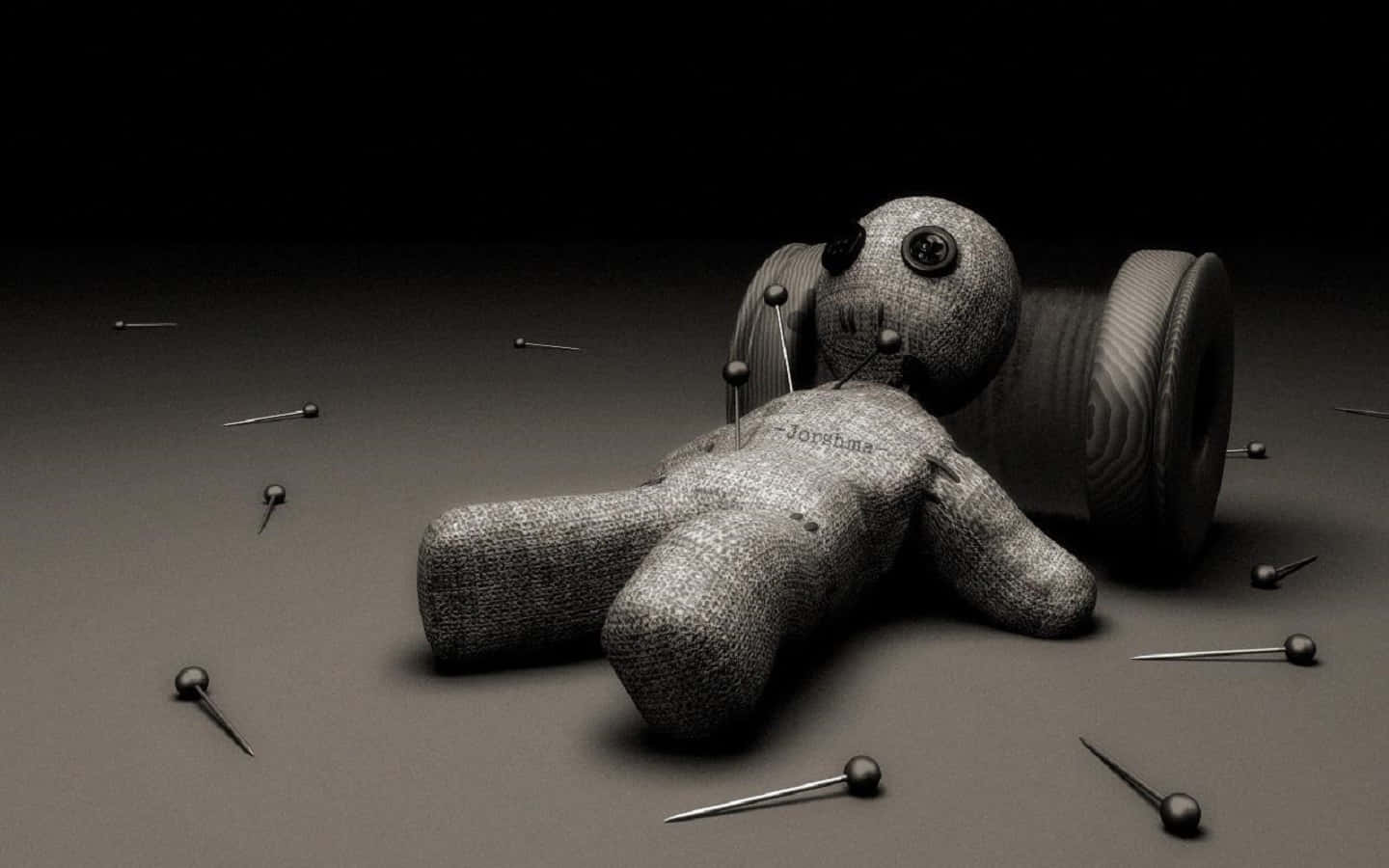 Voodoo Dolls, textured fabric doll, pins, HD Desktop Wallpaper