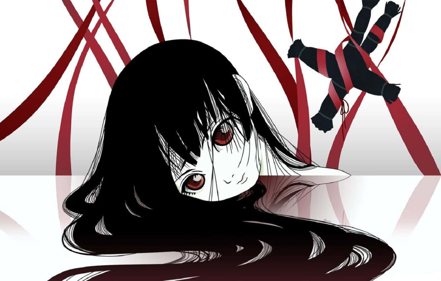 Voodoo Dolls, anime girl, black hair, HD Desktop Wallpaper