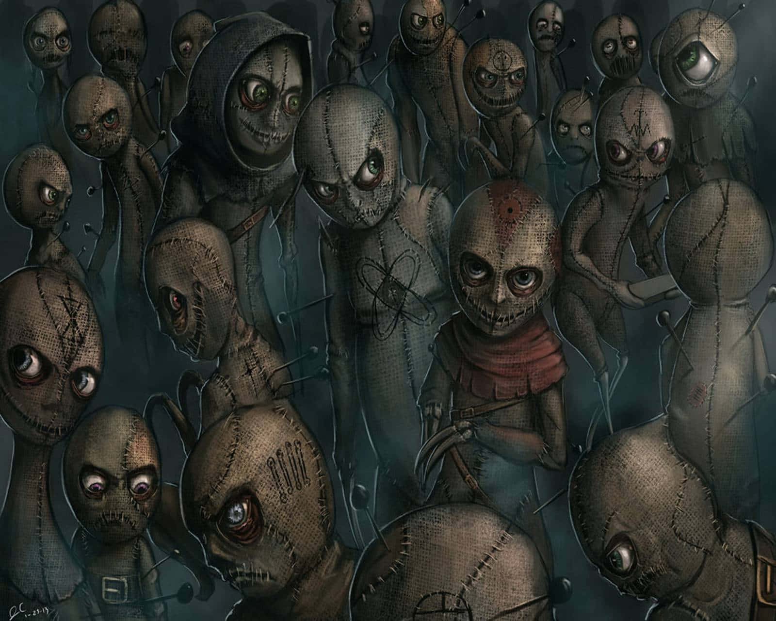 Voodoo dolls, pins, curse rituals, HD Desktop Wallpaper