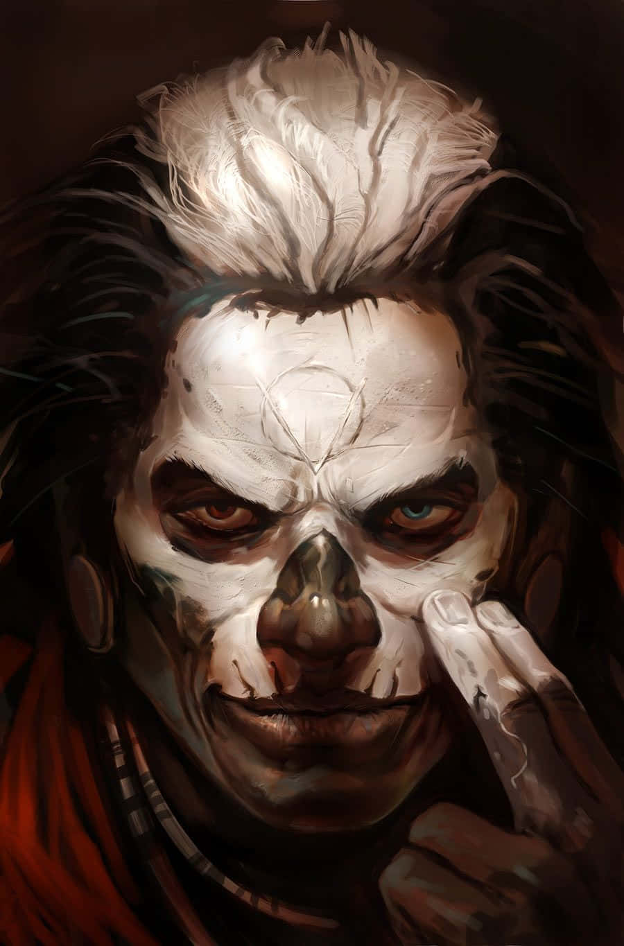 Powerful Voodoo Rituals, warrior, white feathered hair, HD Phone Wallpaper