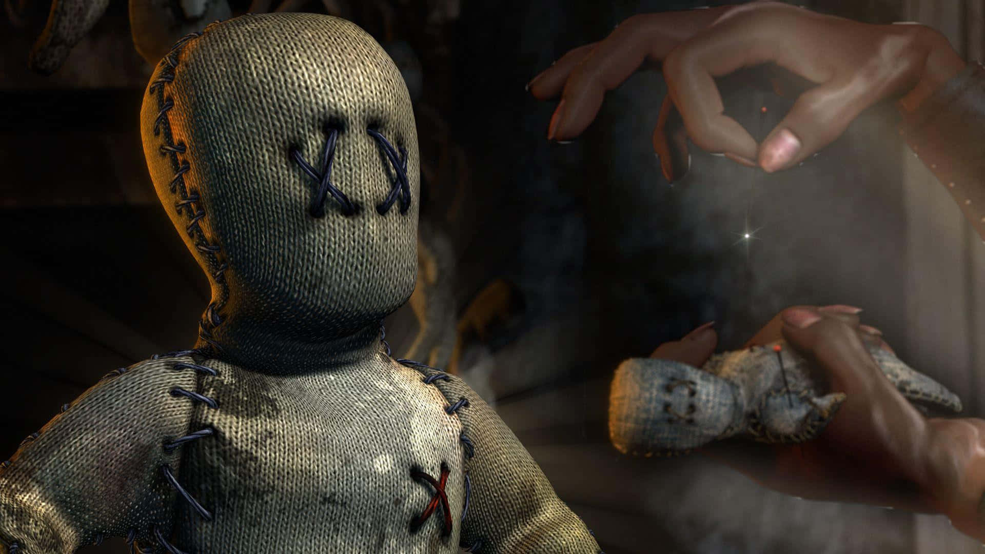 Voodoo, X eyes, full moon light, Full HD Desktop Wallpaper