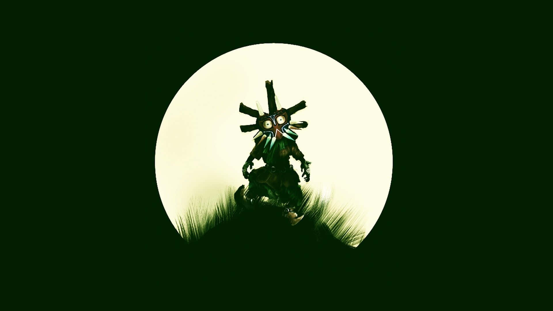 Voodoo, glowing eyes, grassy mound, Full HD Desktop Wallpaper
