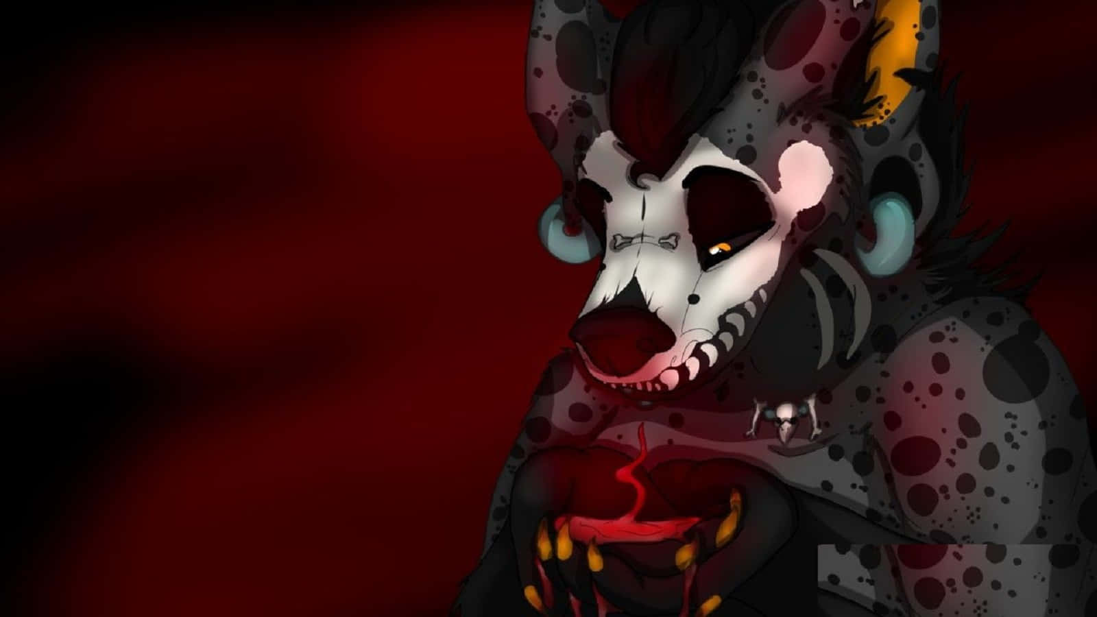 voodoo dolls, anime-style creature, skull-like face, HD Desktop Wallpaper