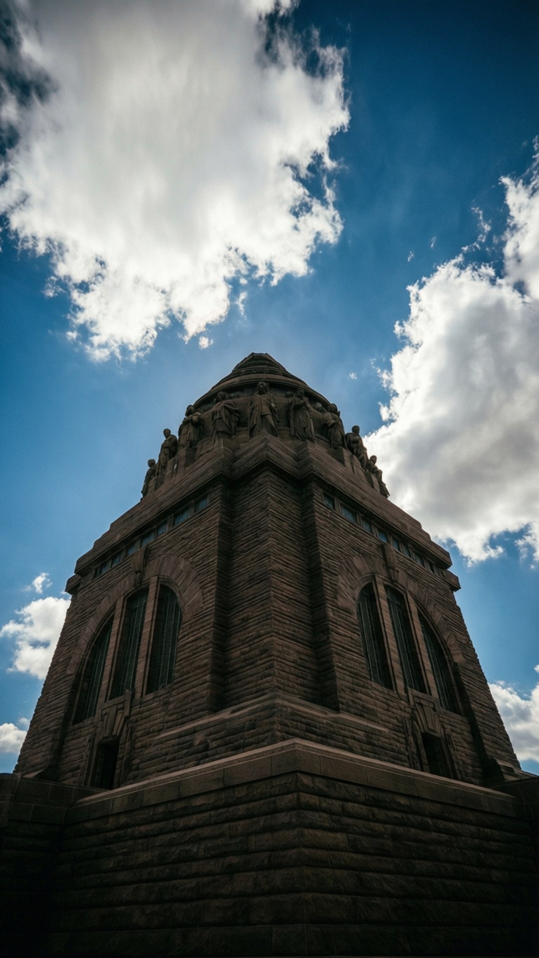 Voortrekker Monument, blue sky, clouds, Full HD Phone Wallpaper