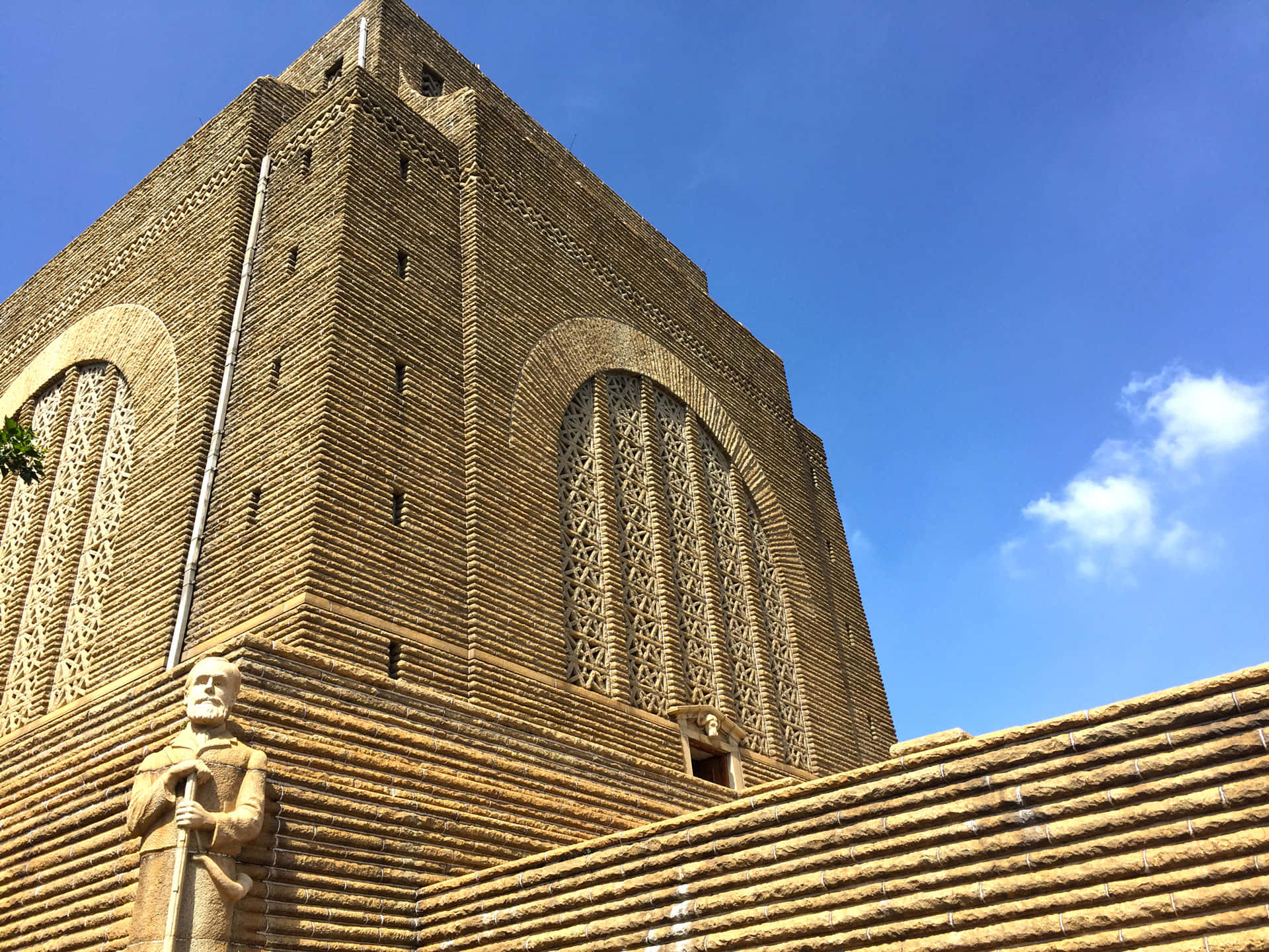 Voortrekker Monument, sunset, brick building, Full HD Desktop Wallpaper