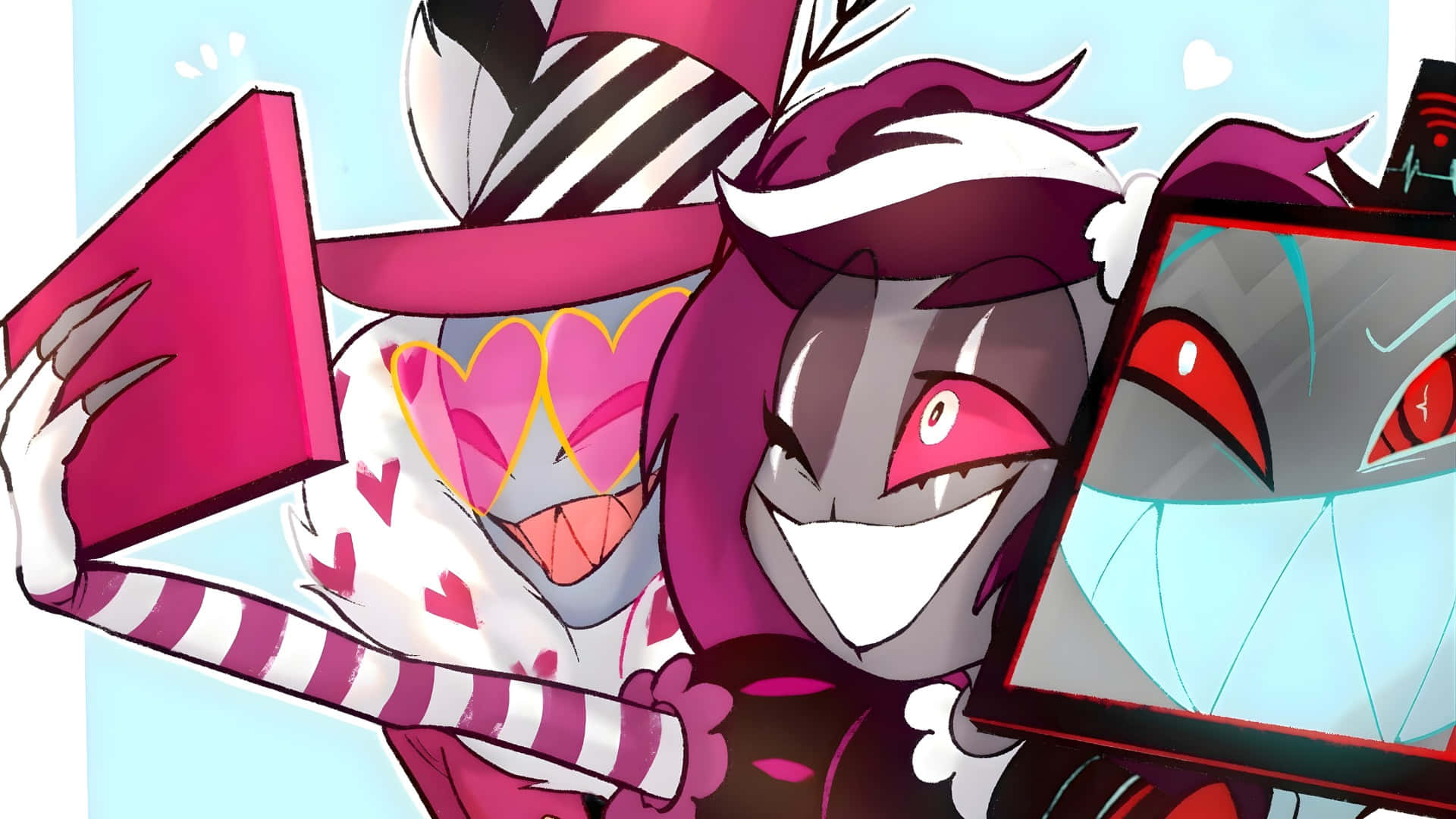 Hazbin Hotel, Vox, purple hair, Full HD Desktop Wallpaper