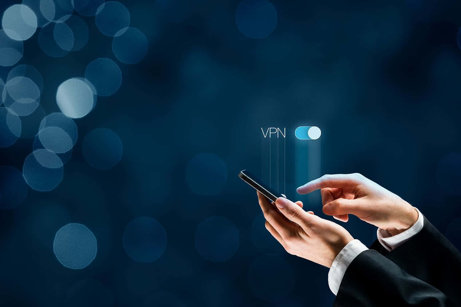 VPN, glowing VPN toggle, smartphone, HD Desktop Wallpaper