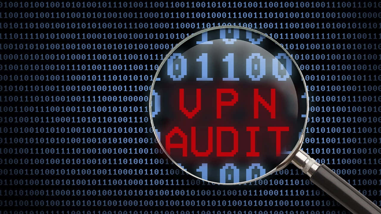 VPN, red pixelated text, blue binary code background, HD Desktop Wallpaper