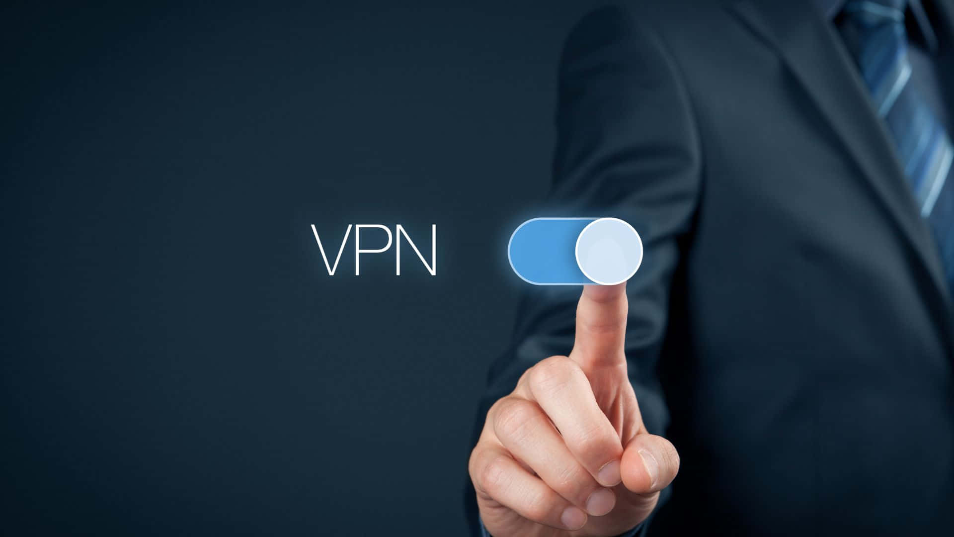 VPN, glowing blue, toggle switch, Full HD Desktop Wallpaper