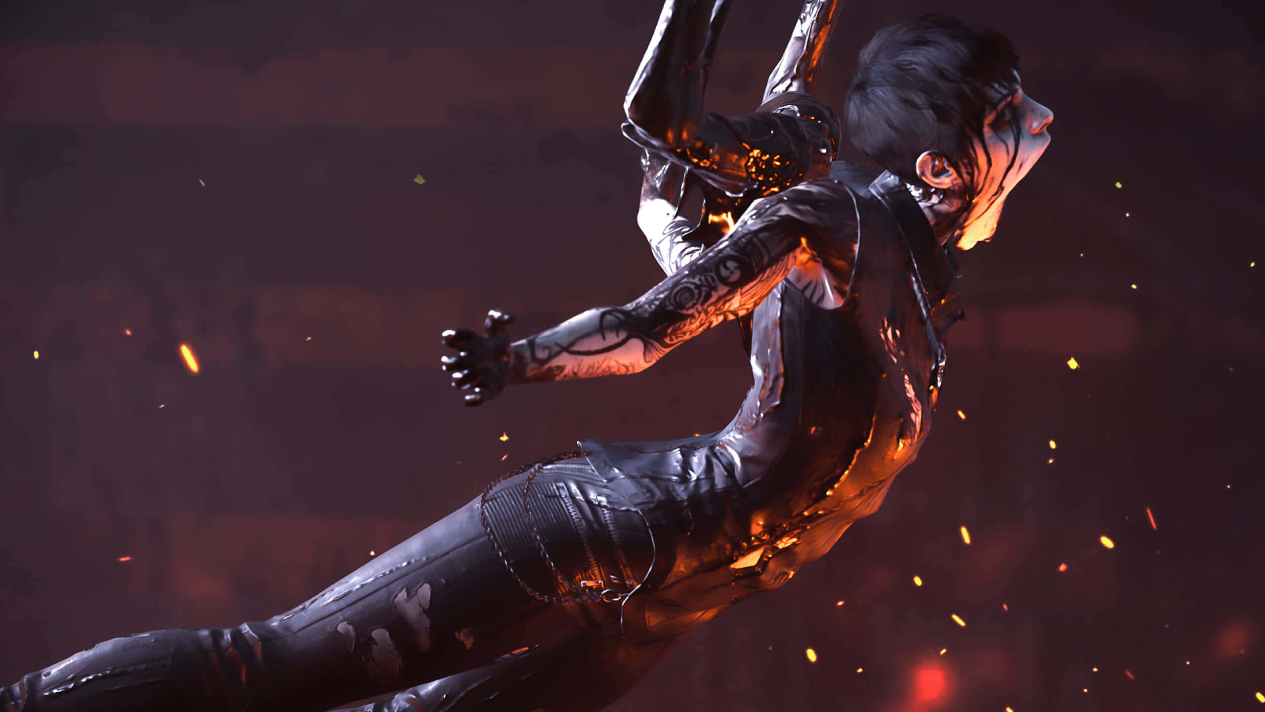 VR Gaming, female warrior, dark armor, 2K Desktop Wallpaper
