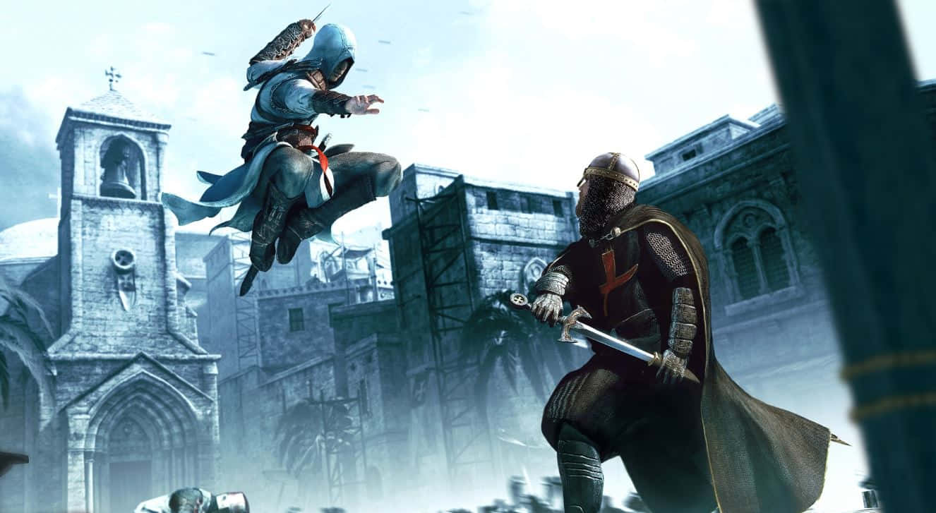 VR Gaming, hooded assassin, knight in armor, HD Desktop Wallpaper