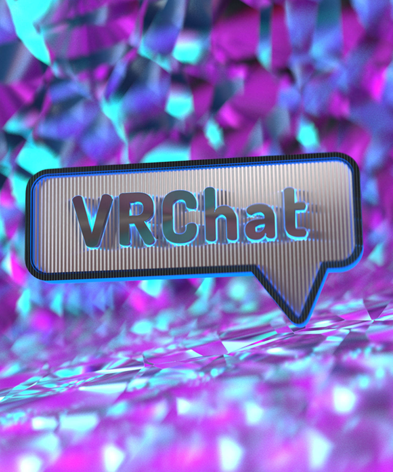 VRChat, purple, blue, HD Phone Wallpaper