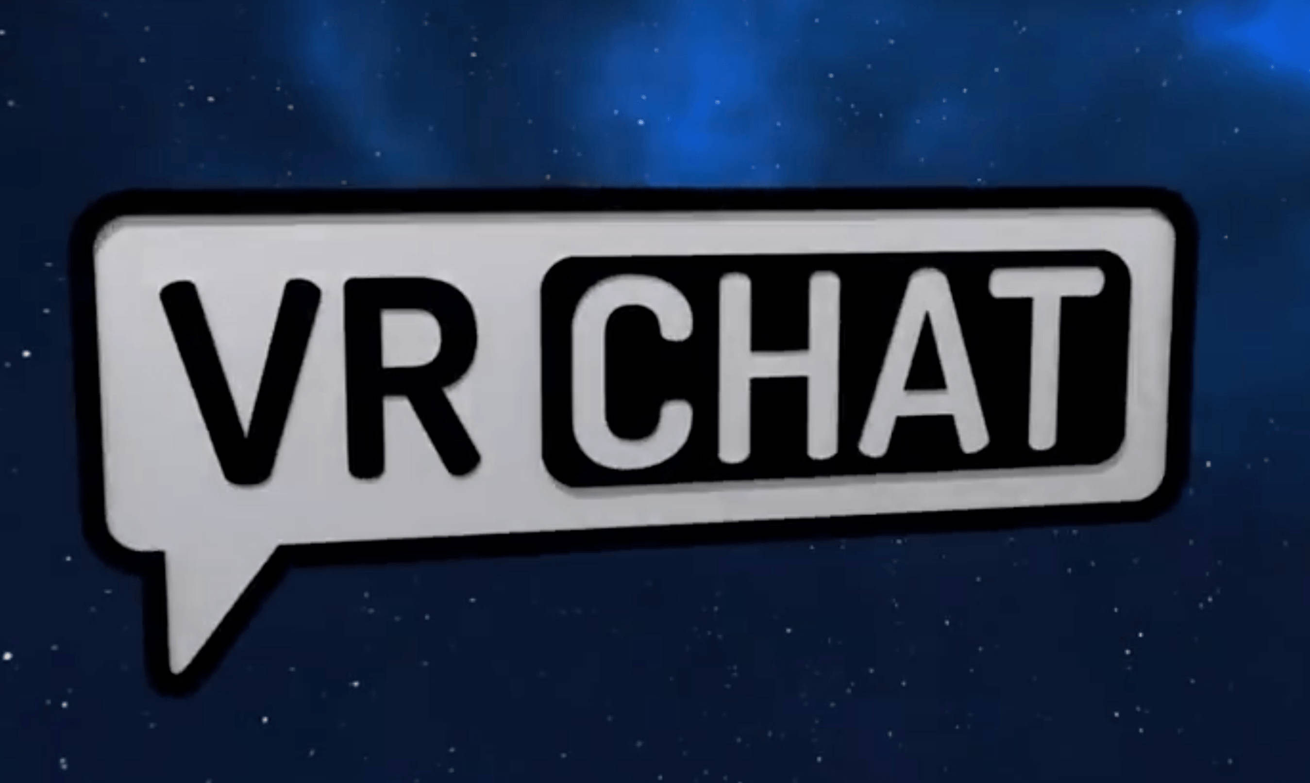 Vrchat, galaxy, white speech bubble, 2K Desktop Wallpaper