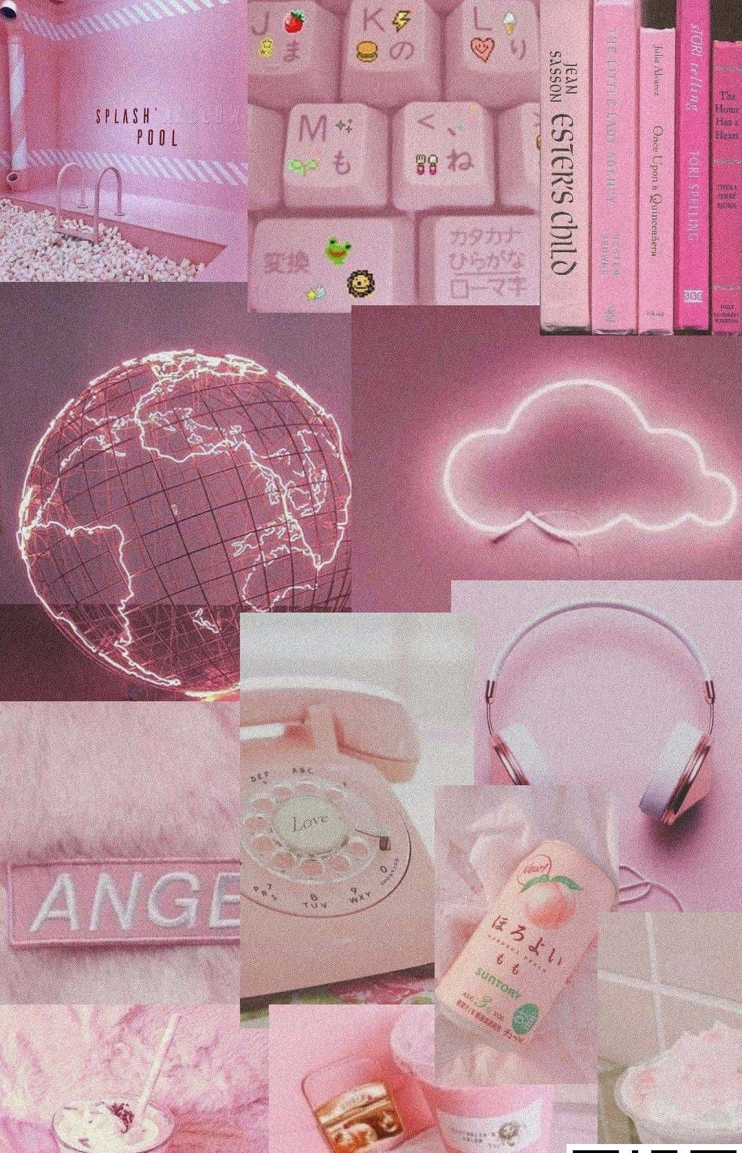 VSCO girl, neon globe phone, pastel aesthetic, HD Phone Wallpaper
