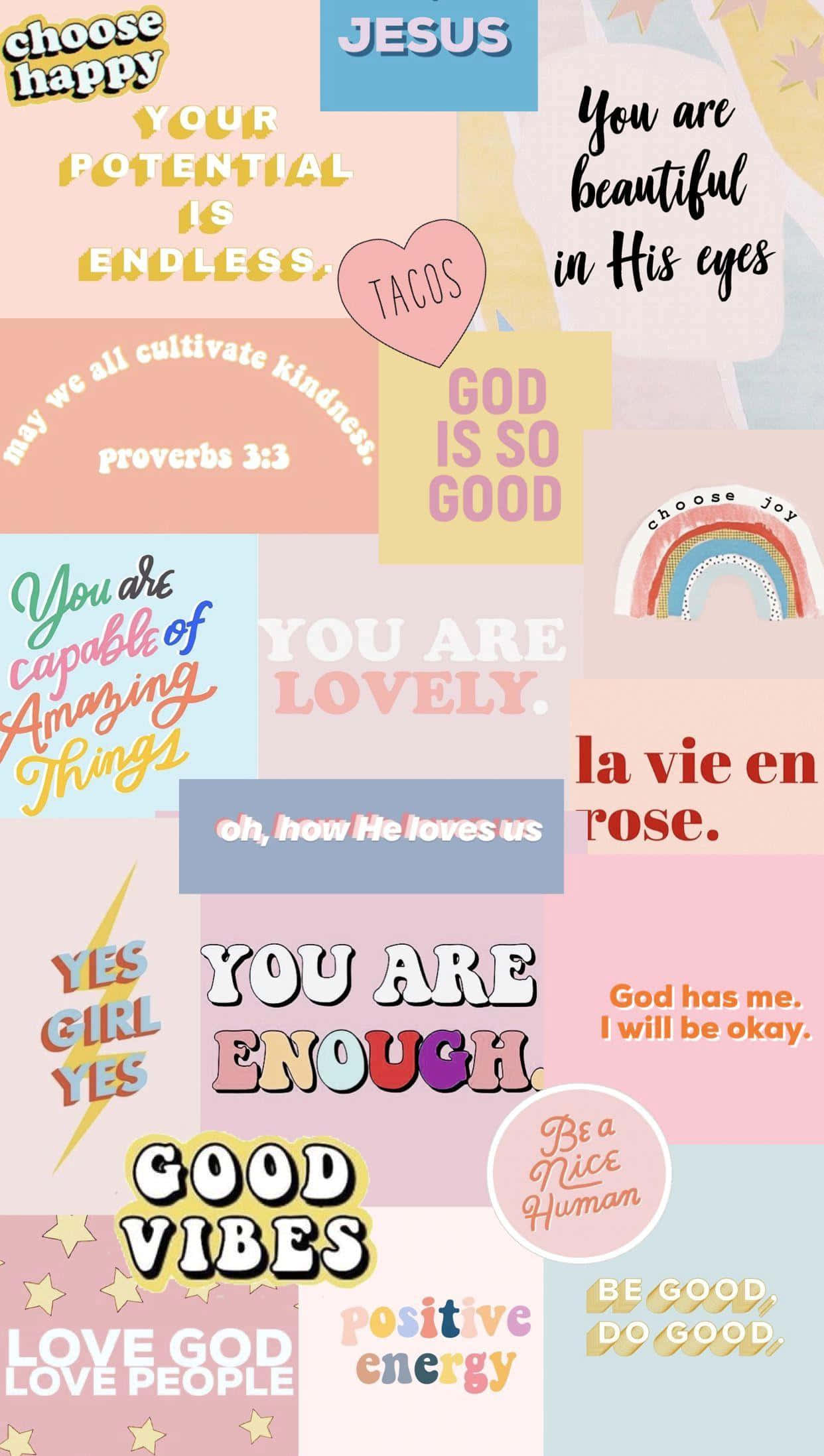 Vsco Girl, pastel-colored, Bible verses, Full HD Phone Wallpaper