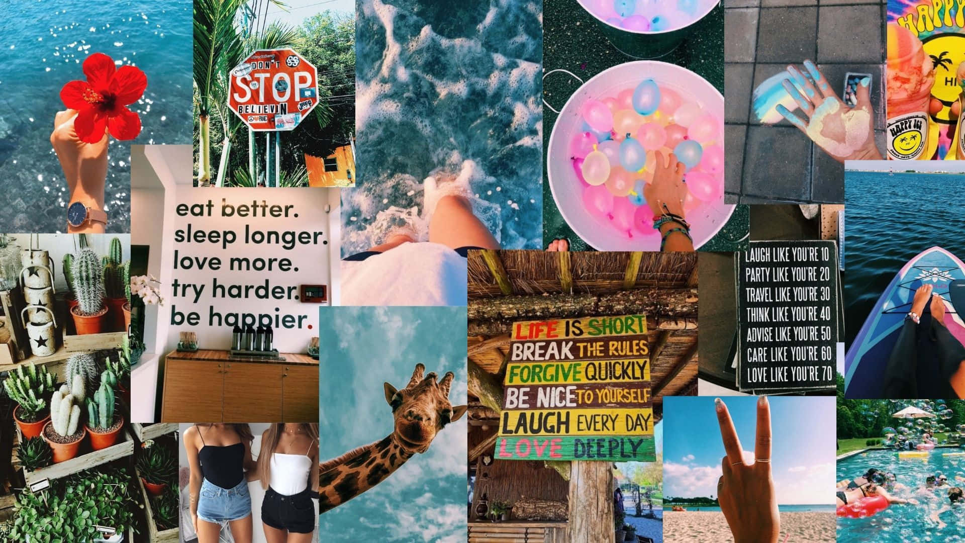 Vsco Laptop, summer moments, beach, Full HD Desktop Wallpaper