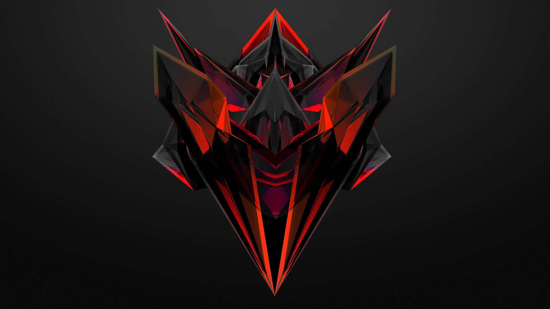 AMOLED laptop, red and black design, glowing edges, Full HD Desktop Wallpaper