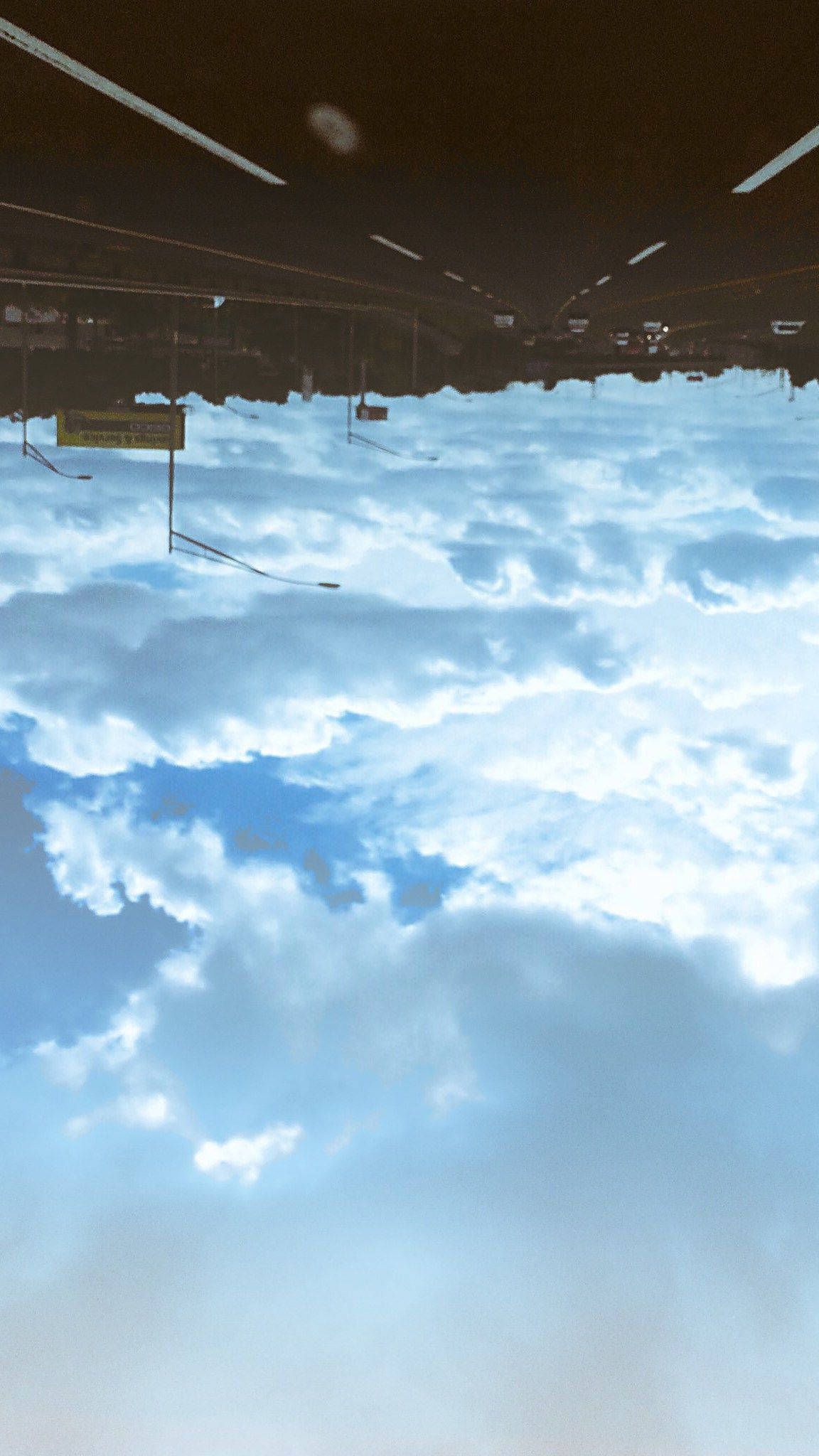 sky blue, Caribbean sky, upside-down highway, Full HD Phone Wallpaper