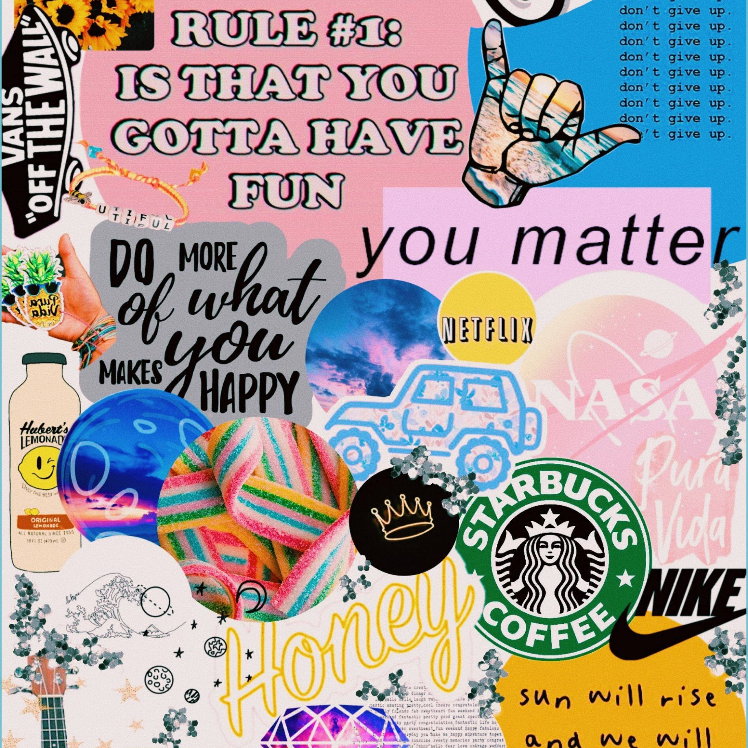 VSCO Collage, You Matter Aesthetic, pop culture icons, 2K Desktop Wallpaper