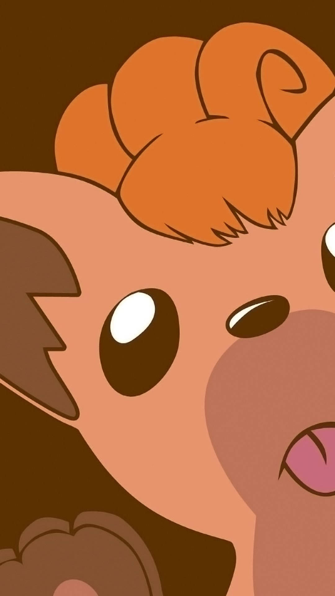 Vulpix, tongue out, cartoon fox-like creature, Full HD Phone Wallpaper