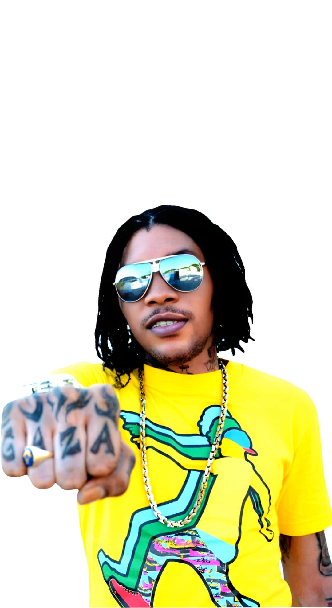 Vybz Kartel, dreadlocks, aviator sunglasses, Full HD Phone Wallpaper