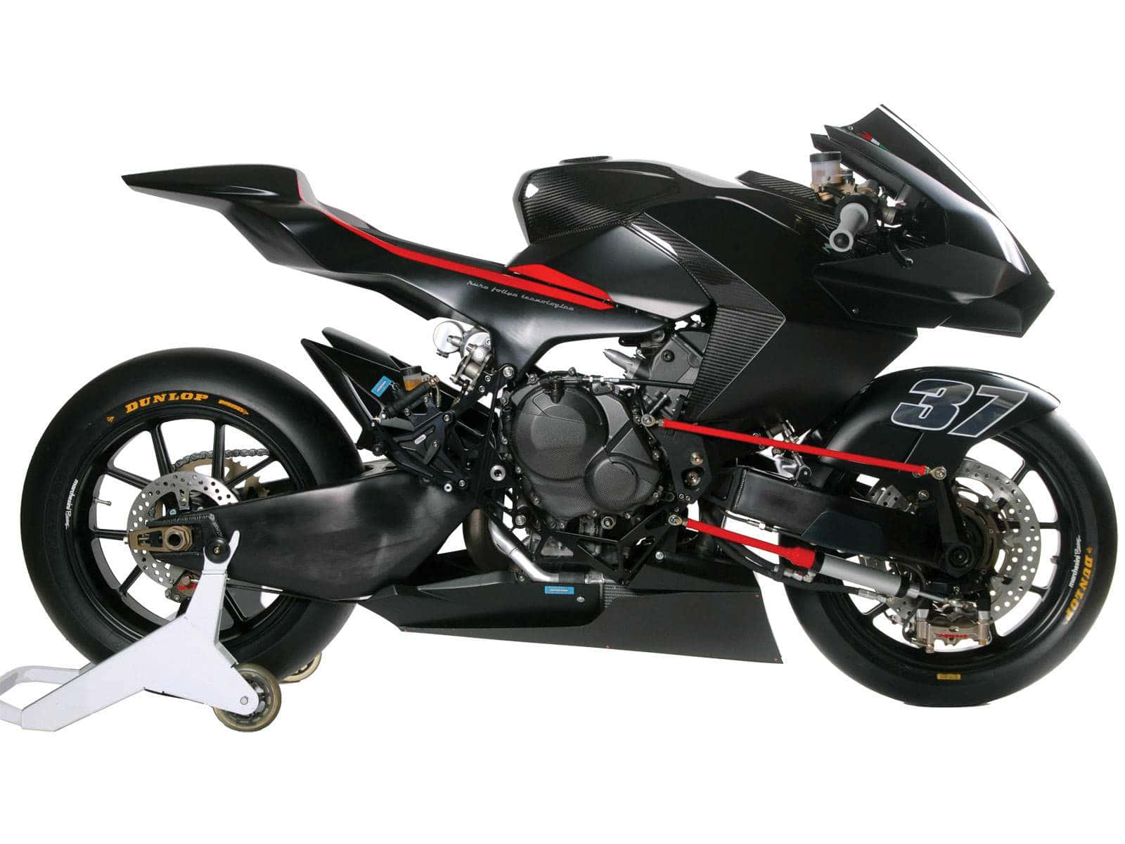 Vyrus Motorcycle, black racing motorcycle, red accents, HD Desktop Wallpaper