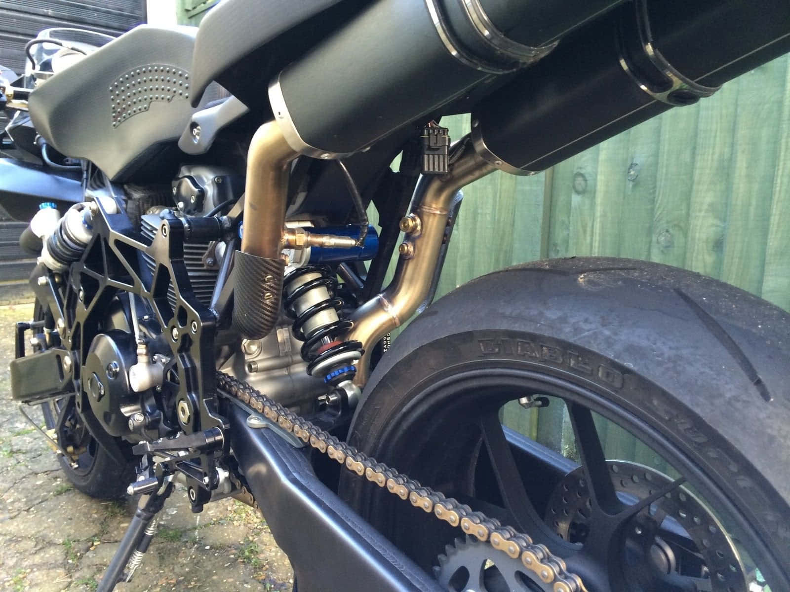Vyrus Motorcycle, exhaust pipes, chain suspension, HD Desktop Wallpaper