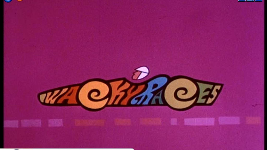 Wacky Races, pink aesthetic, vibrant retro cartoon logo, SD Desktop Wallpaper