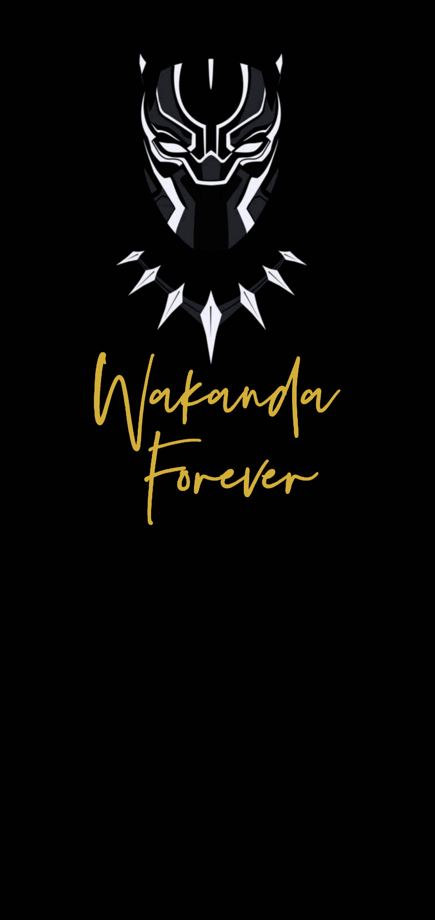 Wakanda Forever, black and gold, panther mask, 2K Phone Wallpaper