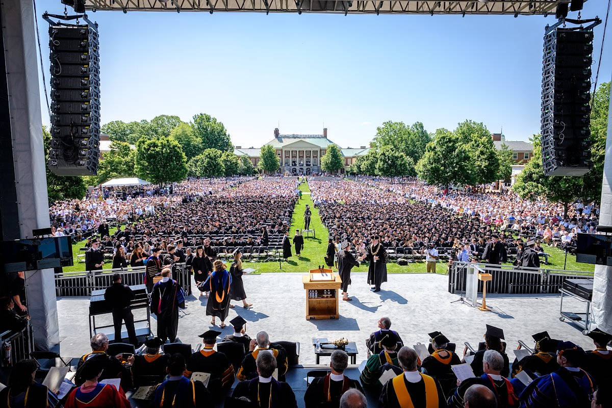 Wake Forest University, commencement ceremony, caps and gowns, SD Desktop Wallpaper