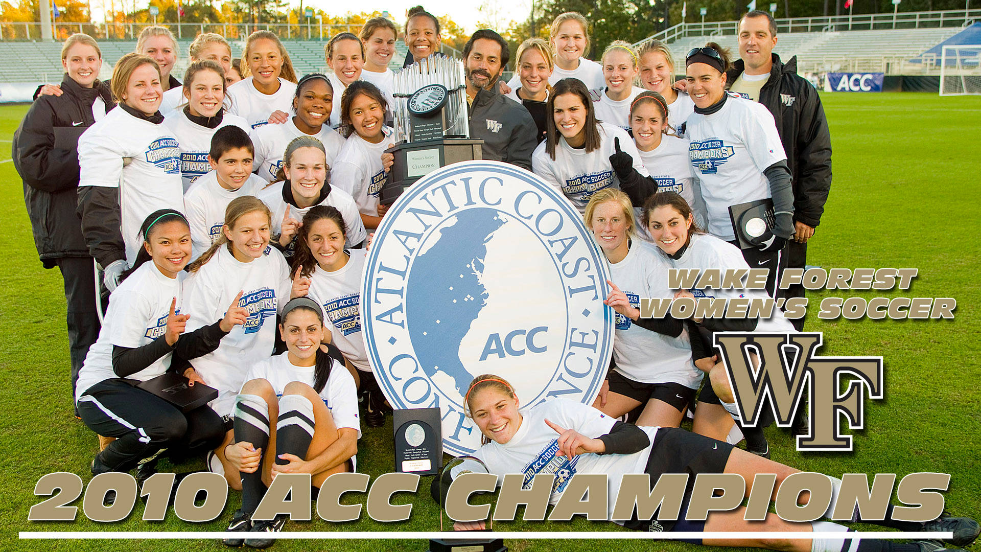 Wake Forest University, women's soccer team, 2010 ACC Championship trophy, Full HD Desktop Wallpaper
