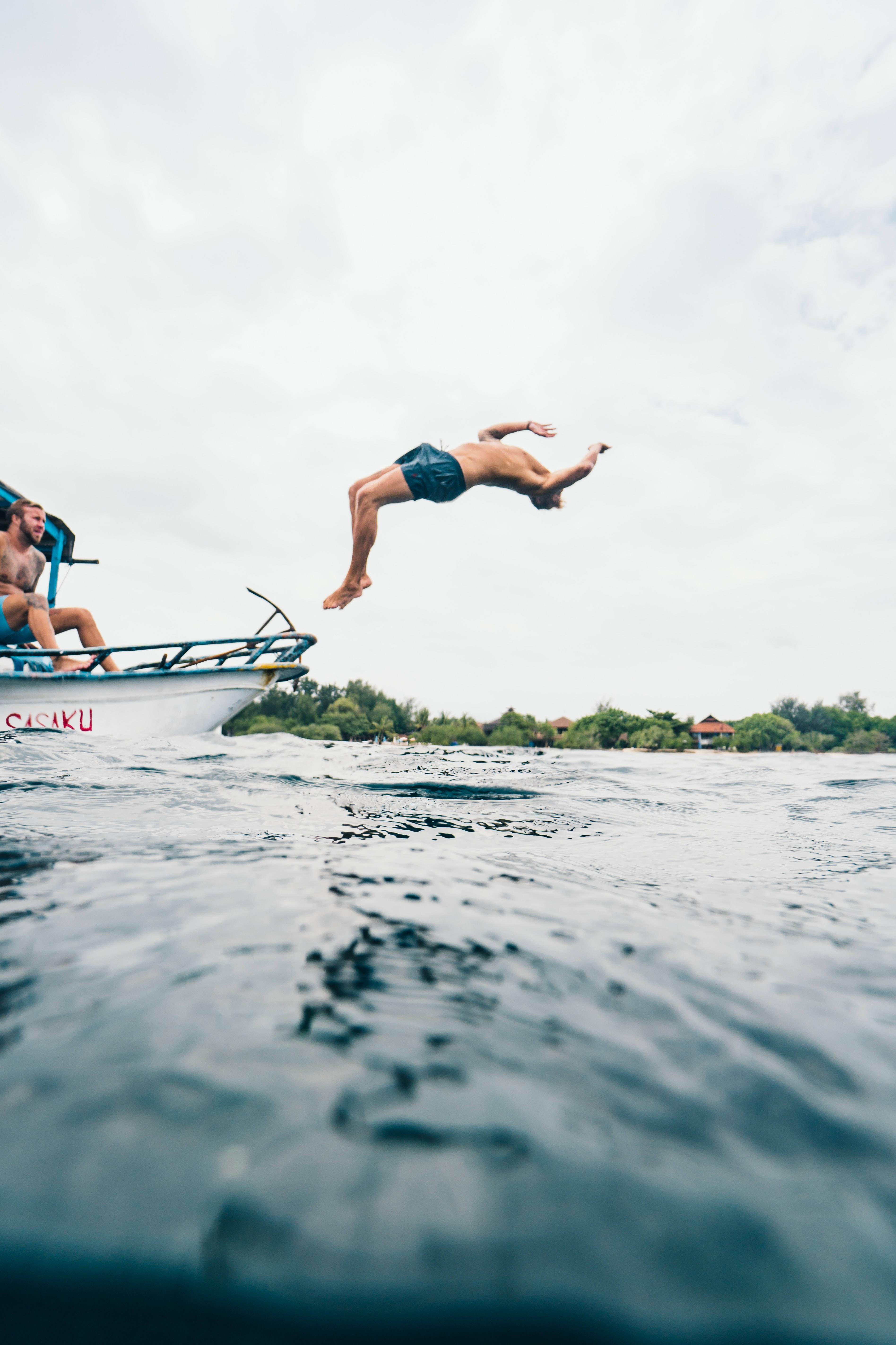 brave backflip, backflip, boat, 5K Phone Wallpaper
