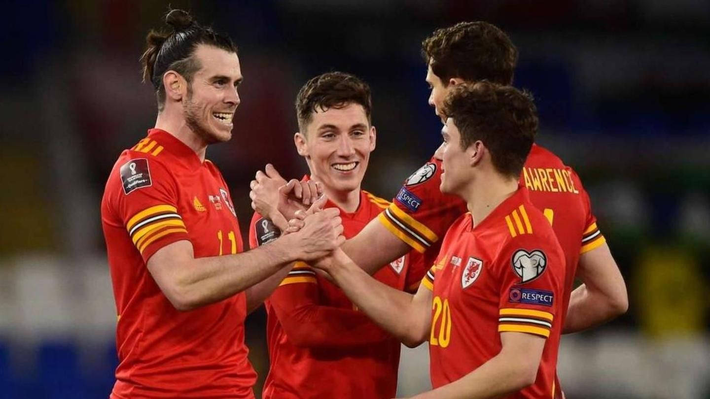 Wales National Football Team, red jerseys, stadium lights, HD Desktop Wallpaper