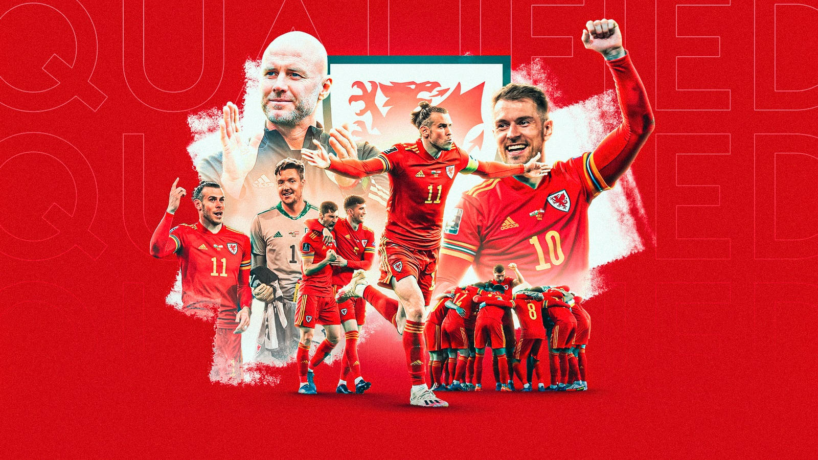 Wales National Football Team, vibrant red, bold red background, HD Desktop Wallpaper