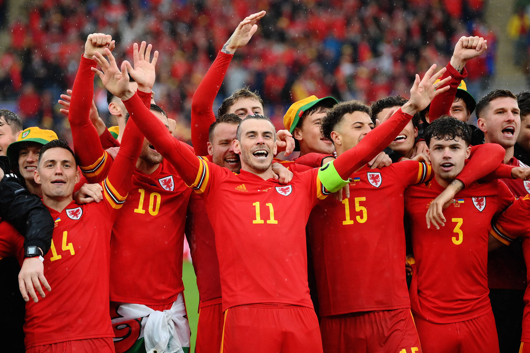 Wales National Football Team, red jerseys, stadium, Full HD Desktop Wallpaper