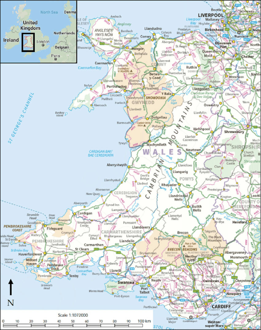 Wales, major cities, towns, SD Phone Wallpaper