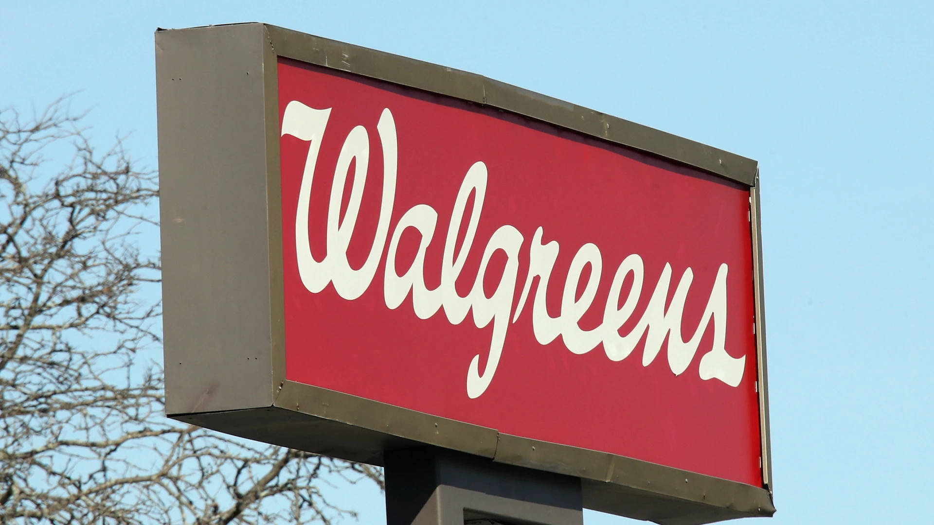 Walgreens, red, white cursive lettering, Full HD Desktop Wallpaper