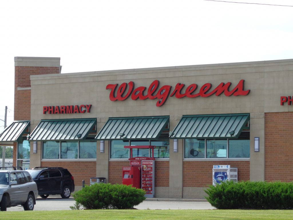 Walgreens, pharmacy storefront, red signage, SD Desktop Wallpaper