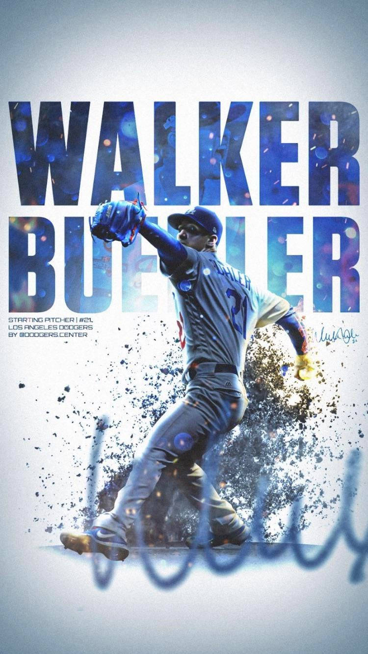 Walker Buehler, cosmic blue, particle effects, HD Phone Wallpaper