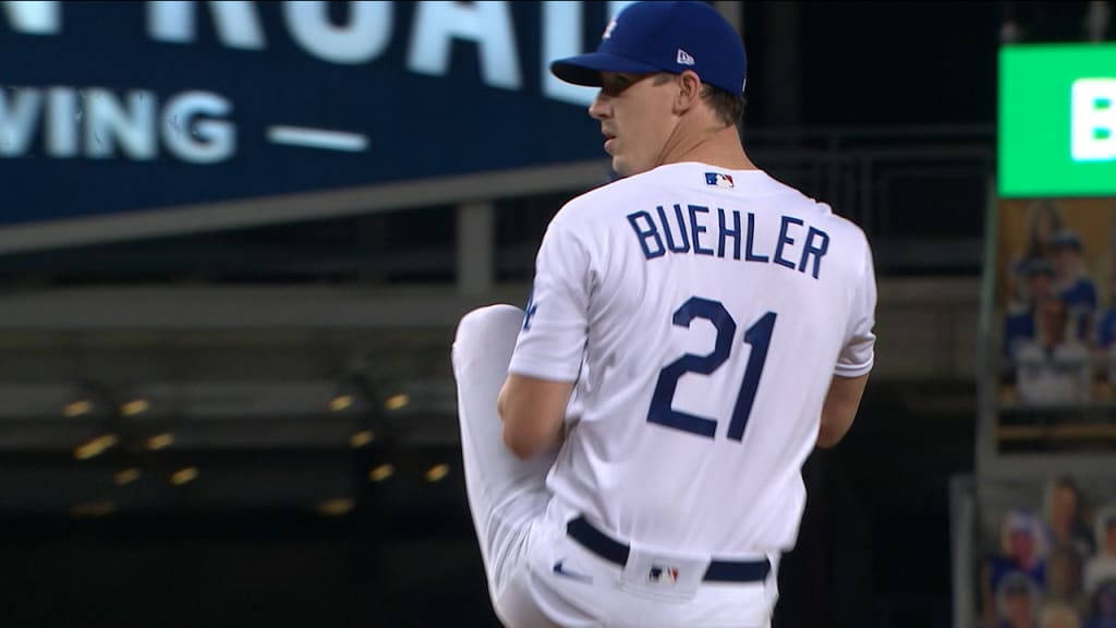 Walker Buehler, white uniform, number 21, SD Desktop Wallpaper