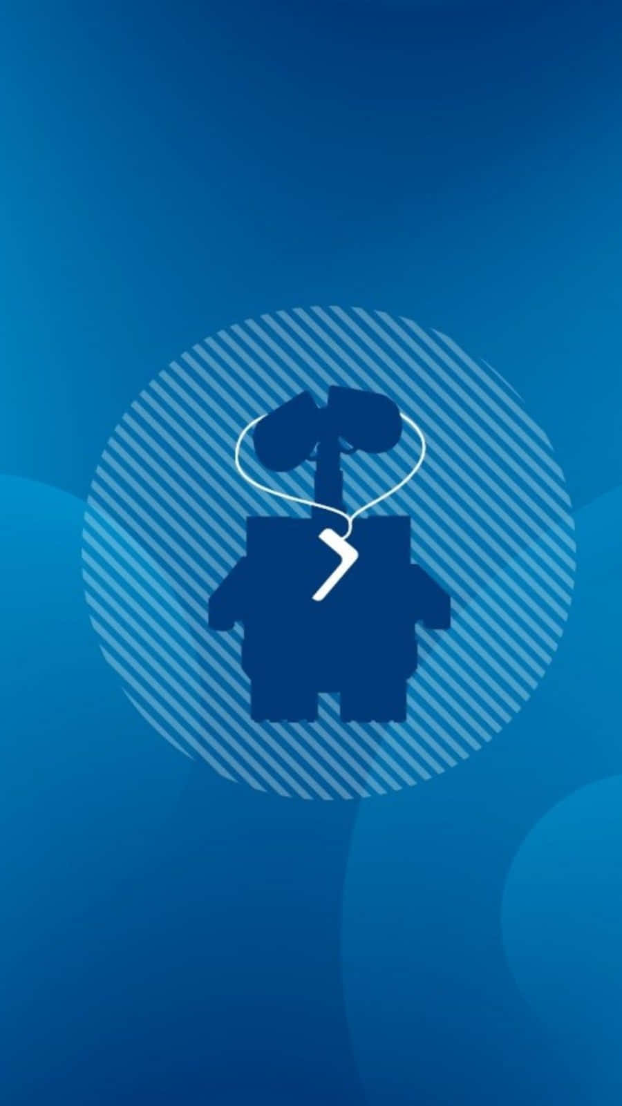 Wall E, iPhone, blue silhouette, HD Phone Wallpaper